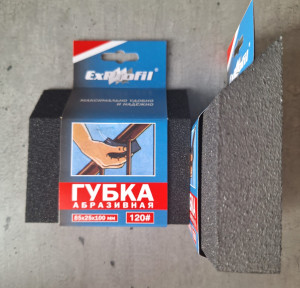 Губка наждак ExProfil 120P угловая (в пачке 12шт) Губка наждак ExProfil 120P угловая (в пачке 12шт)