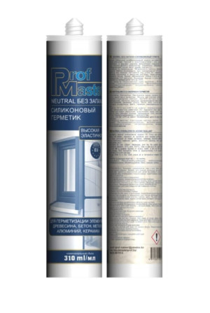 Prof master 06 Силиконовый герметик, нейтральный, антрацит, 310 мл, (12 шт/упак)