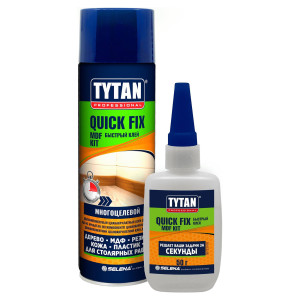 Tytan Professional клей Quick Fix двухкомпонентный цианакрилатный для МДФ прозрачный 400 мл/100 г