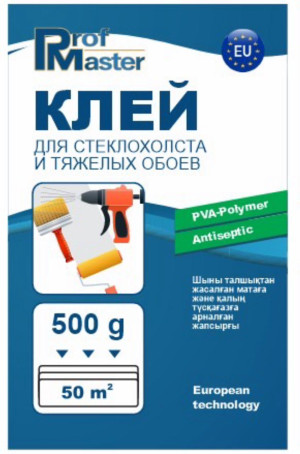 Prof master Клей для стеклообоев, 500 гр (12 шт/упак)