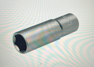 Головка торцевая удлиненная,27 мм,6-гранная,CrV,под квадрат 1/2"//Stels